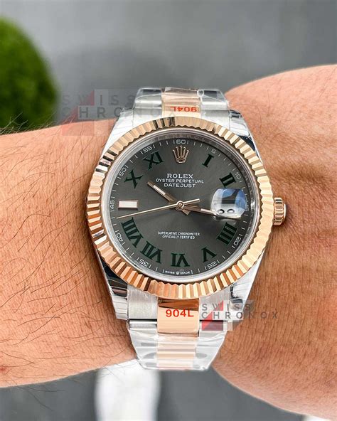 rolex wimbledon rose gold oyster